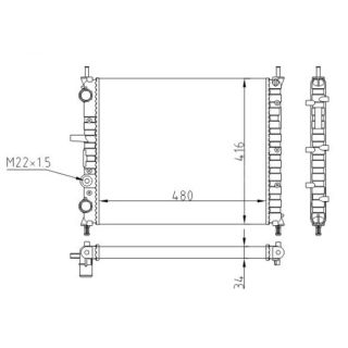 Radiatorius, variklio aušinimas HART 603 318