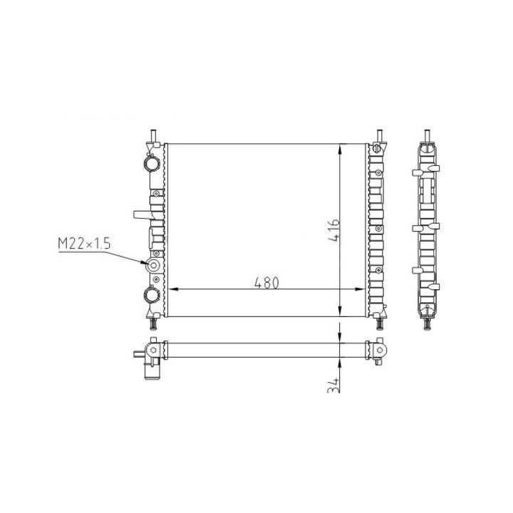 Radiatorius, variklio aušinimas HART 603 318