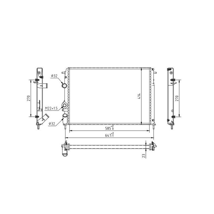 Radiatorius, variklio aušinimas HART 603 410