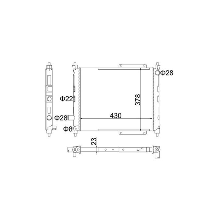 Radiatorius, variklio aušinimas HART 603 602