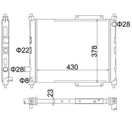 Radiatorius, variklio aušinimas HART 603 602