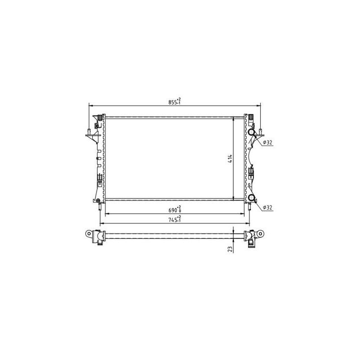 Radiatorius, variklio aušinimas HART 603 603