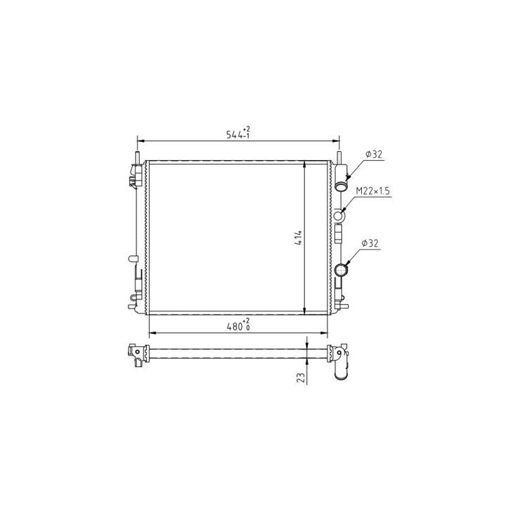 Radiatorius, variklio aušinimas HART 603 631