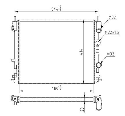 Radiatorius, variklio aušinimas HART 603 631
