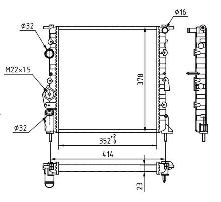 Radiatorius, variklio aušinimas HART 603 711