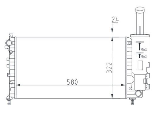 Radiatorius, variklio aušinimas HART 603 763
