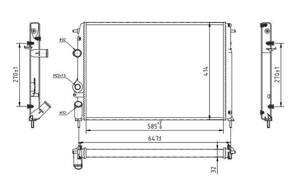 Radiatorius, variklio aušinimas HART 603 840