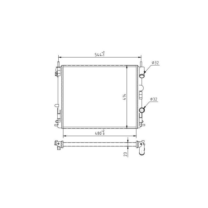 Radiatorius, variklio aušinimas HART 603 882