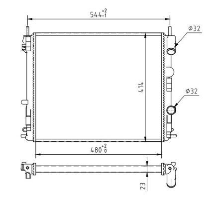 Radiatorius, variklio aušinimas HART 603 882