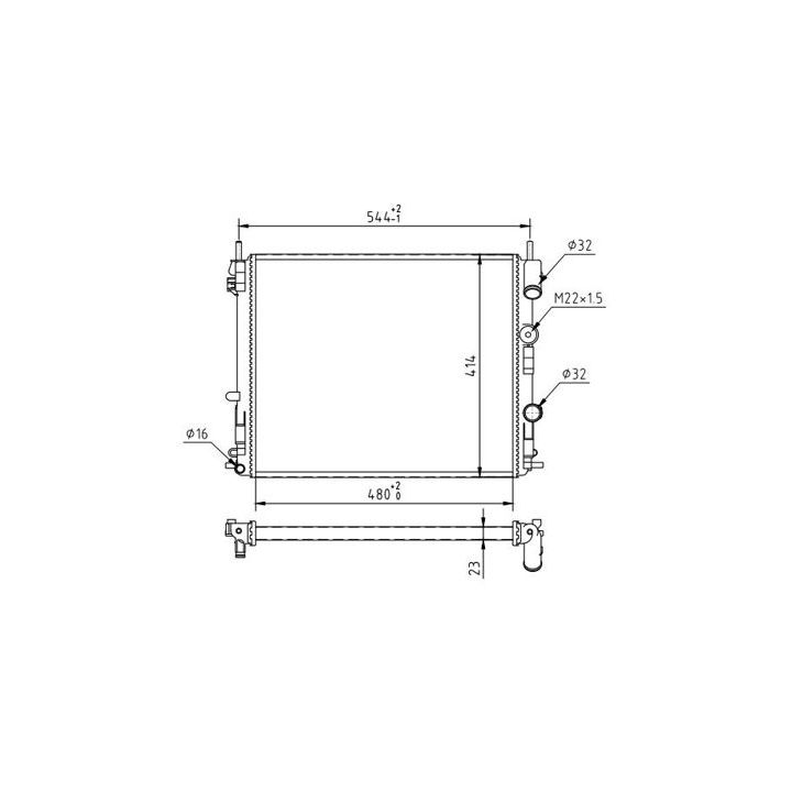 Radiatorius, variklio aušinimas HART 603 883