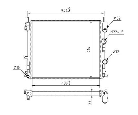 Radiatorius, variklio aušinimas HART 603 883