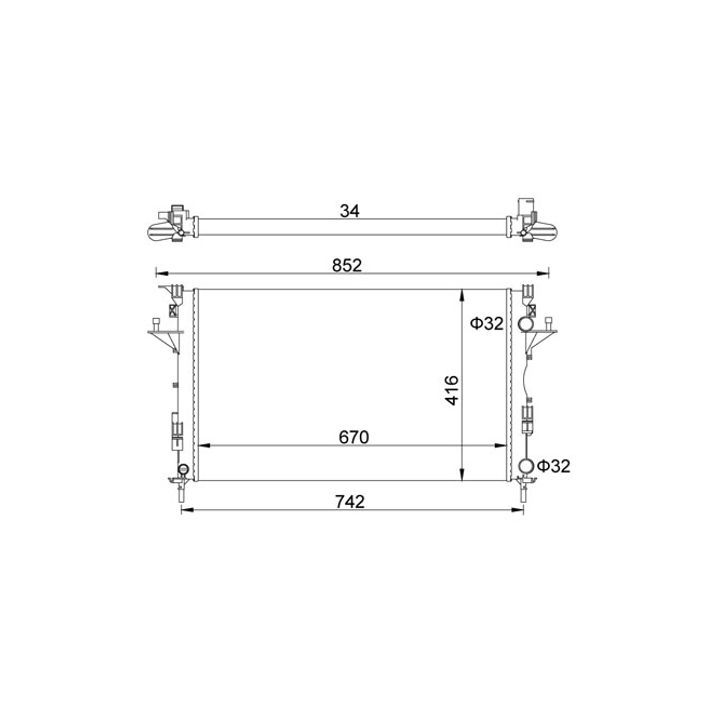 Radiatorius, variklio aušinimas HART 603 917