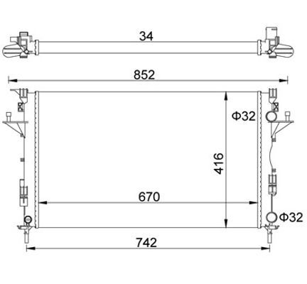 Radiatorius, variklio aušinimas HART 603 917
