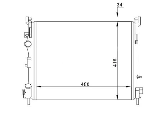 Radiatorius, variklio aušinimas HART 603 921