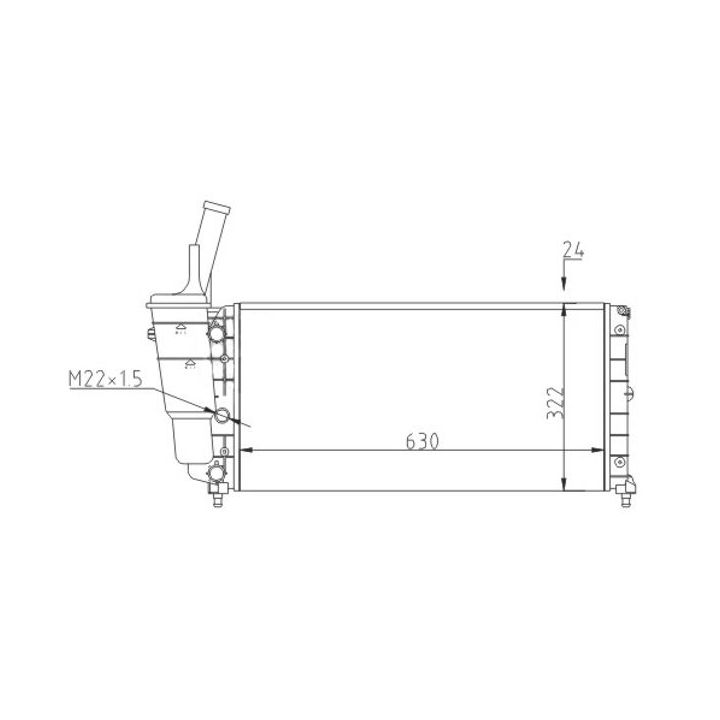Radiatorius, variklio aušinimas HART 604 156