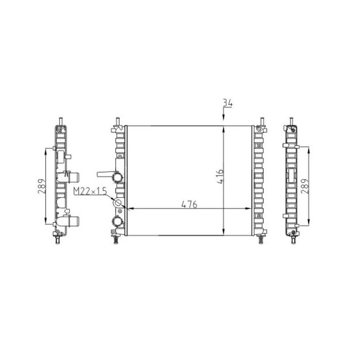 Radiatorius, variklio aušinimas HART 605 561