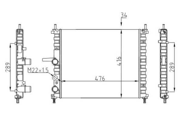 Radiatorius, variklio aušinimas HART 605 561