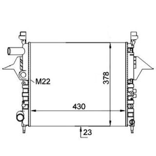 Radiatorius, variklio aušinimas HART 605 595