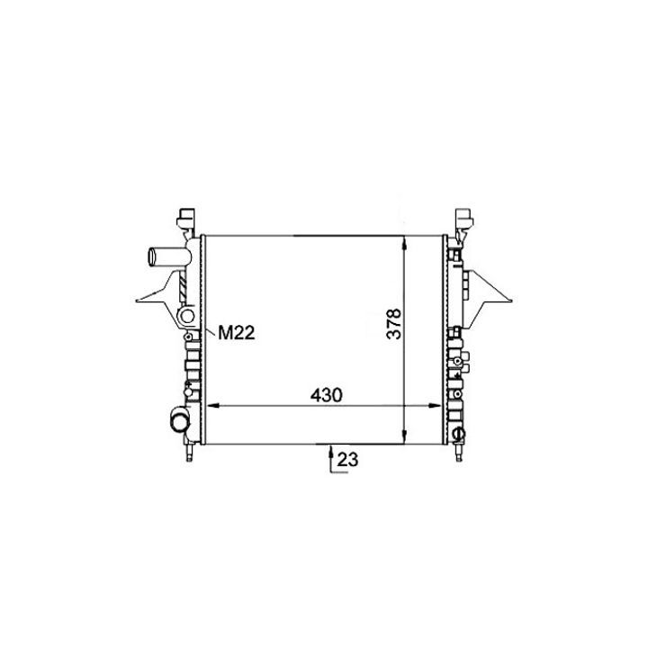 Radiatorius, variklio aušinimas HART 605 595