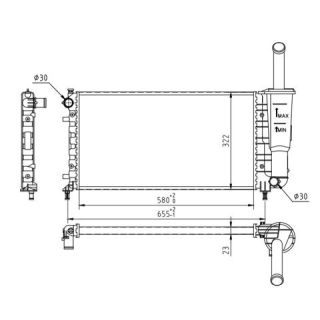 Radiatorius, variklio aušinimas HART 605 903