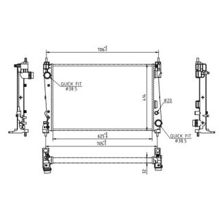 Radiatorius, variklio aušinimas HART 605 929