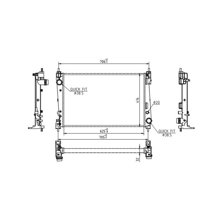 Radiatorius, variklio aušinimas HART 605 929