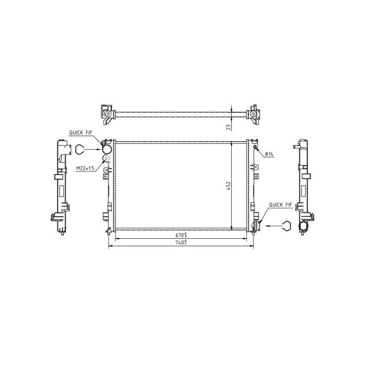 Radiatorius, variklio aušinimas HART 605 935