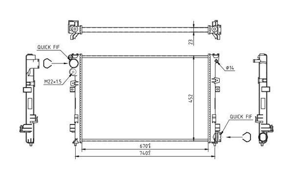 Radiatorius, variklio aušinimas HART 605 935