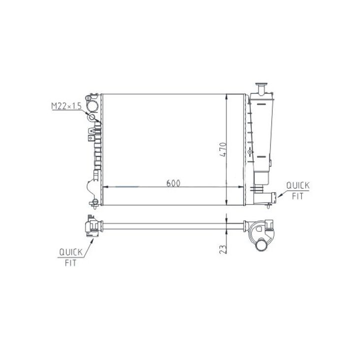 Radiatorius, variklio aušinimas HART 605 977