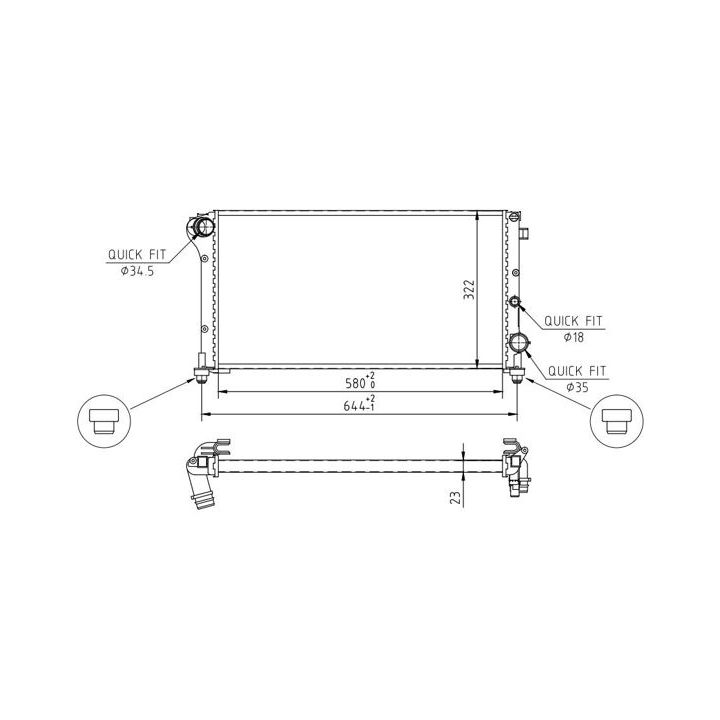 Radiatorius, variklio aušinimas HART 605 983
