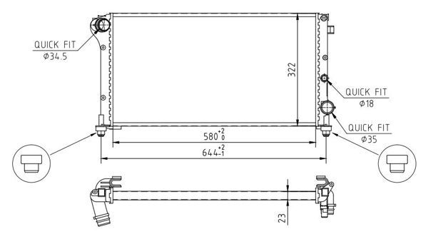 Radiatorius, variklio aušinimas HART 605 983