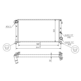 Radiatorius, variklio aušinimas HART 605 984