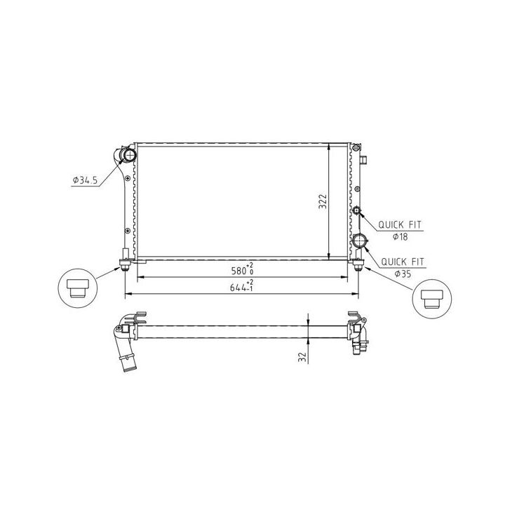 Radiatorius, variklio aušinimas HART 605 984