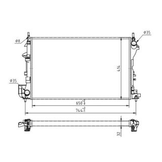 Radiatorius, variklio aušinimas HART 605 990