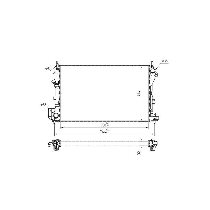 Radiatorius, variklio aušinimas HART 605 990