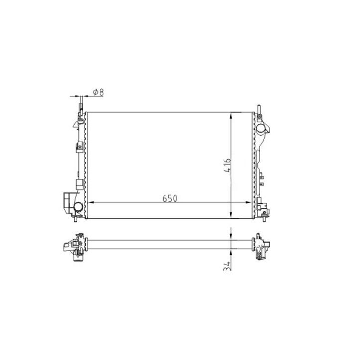 Radiatorius, variklio aušinimas HART 605 991