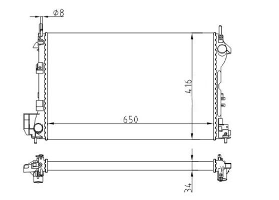 Radiatorius, variklio aušinimas HART 605 991