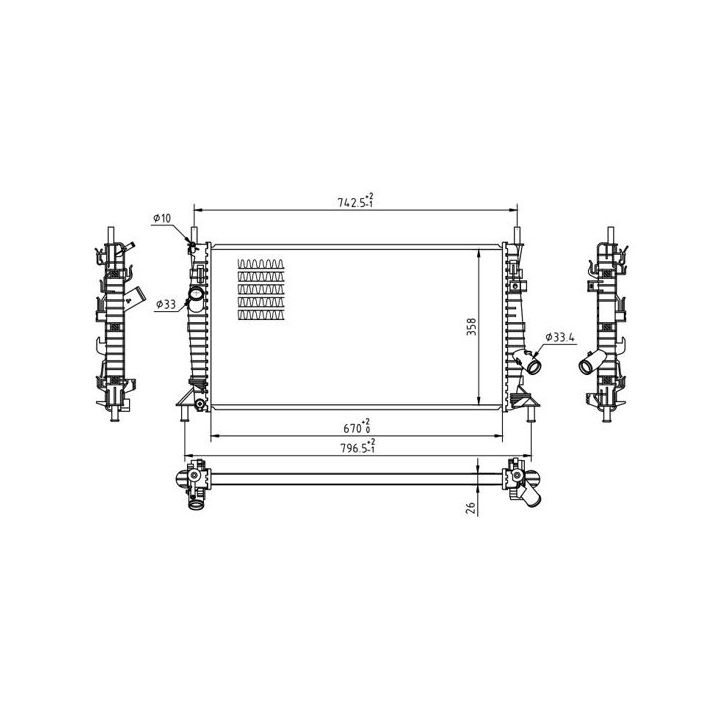 Radiatorius, variklio aušinimas HART 606 831