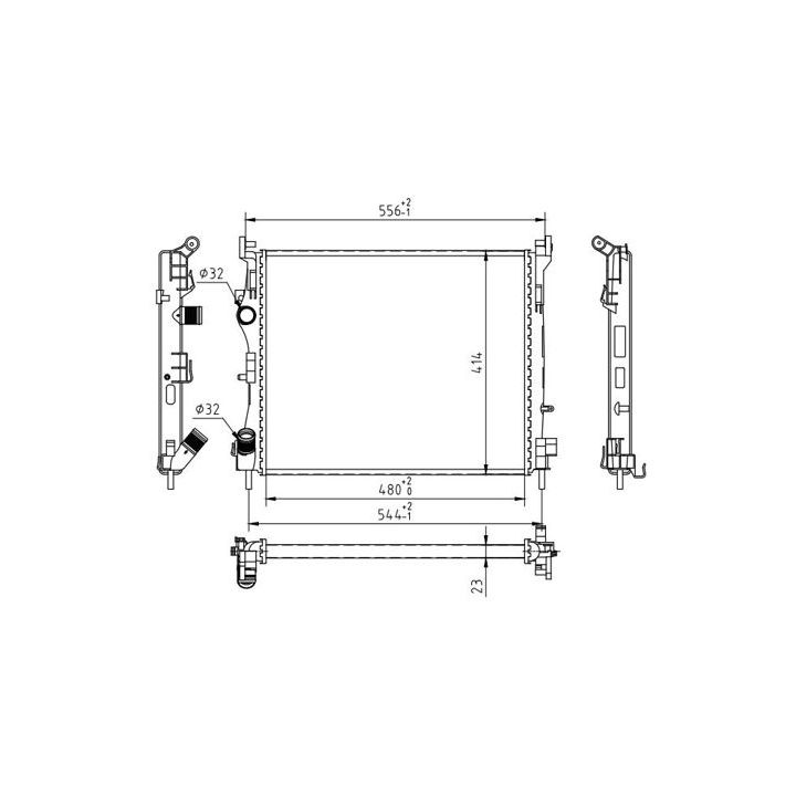 Radiatorius, variklio aušinimas HART 607 338