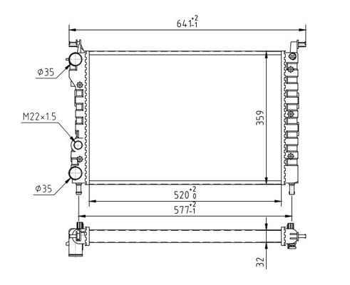 Radiatorius, variklio aušinimas HART 607 408