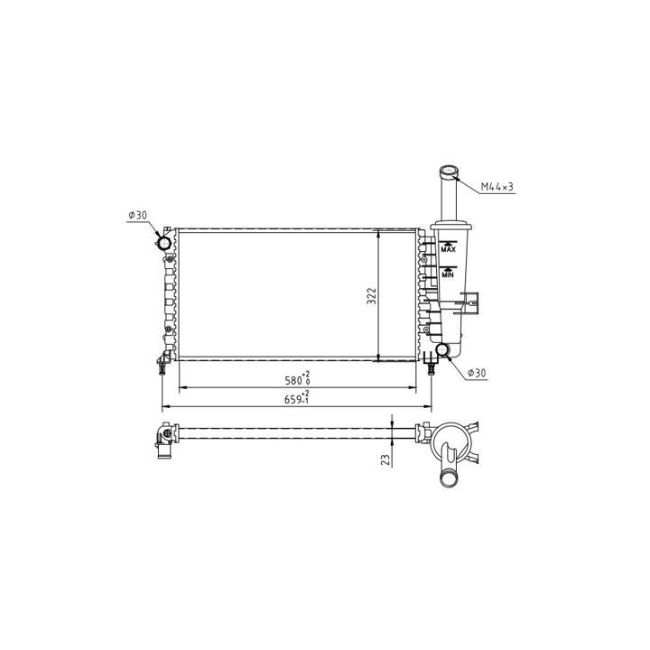 Radiatorius, variklio aušinimas HART 607 842