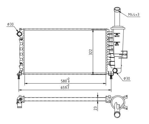Radiatorius, variklio aušinimas HART 607 842