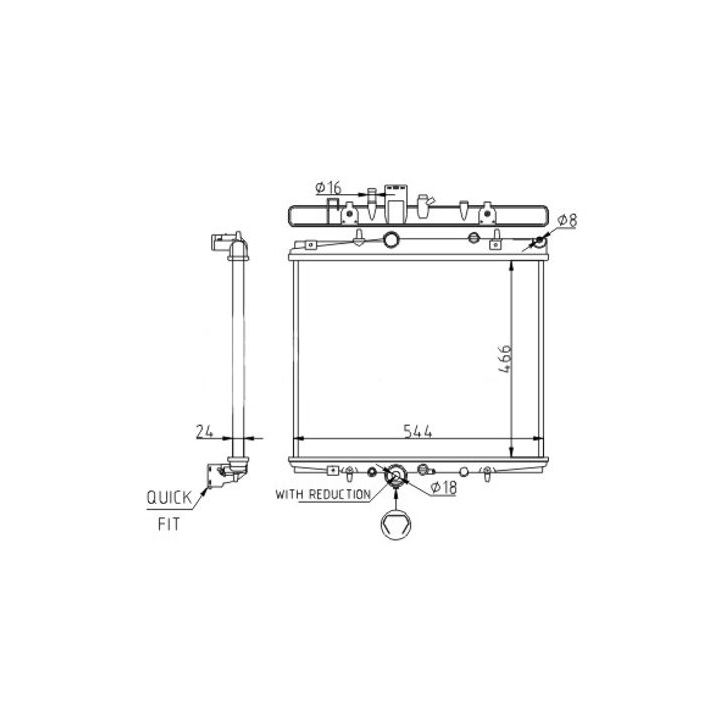 Radiatorius, variklio aušinimas HART 611 187