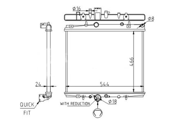 Radiatorius, variklio aušinimas HART 611 187
