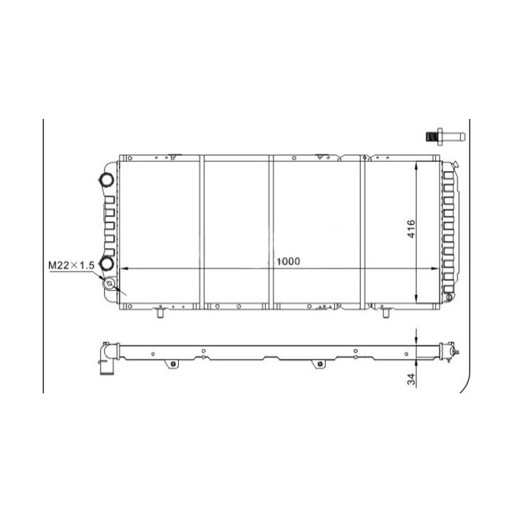 Radiatorius, variklio aušinimas HART 611 188