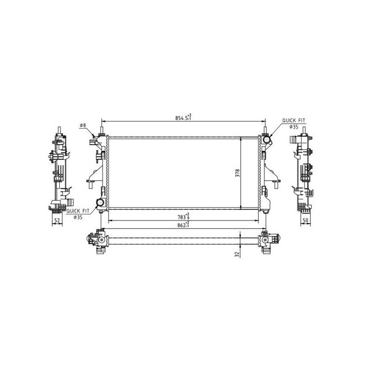 Radiatorius, variklio aušinimas HART 611 191