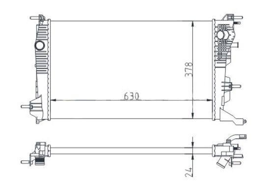 Radiatorius, variklio aušinimas HART 611 192