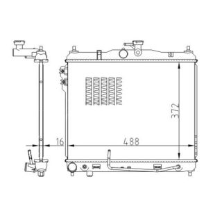 Radiatorius, variklio aušinimas HART 611 621