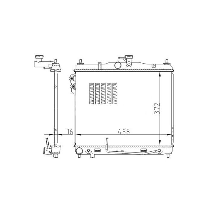 Radiatorius, variklio aušinimas HART 611 621