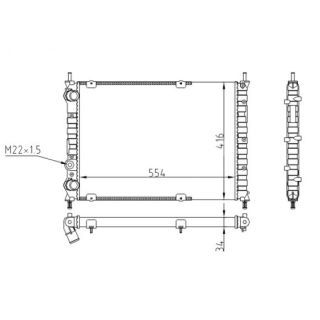 Radiatorius, variklio aušinimas HART 611 771